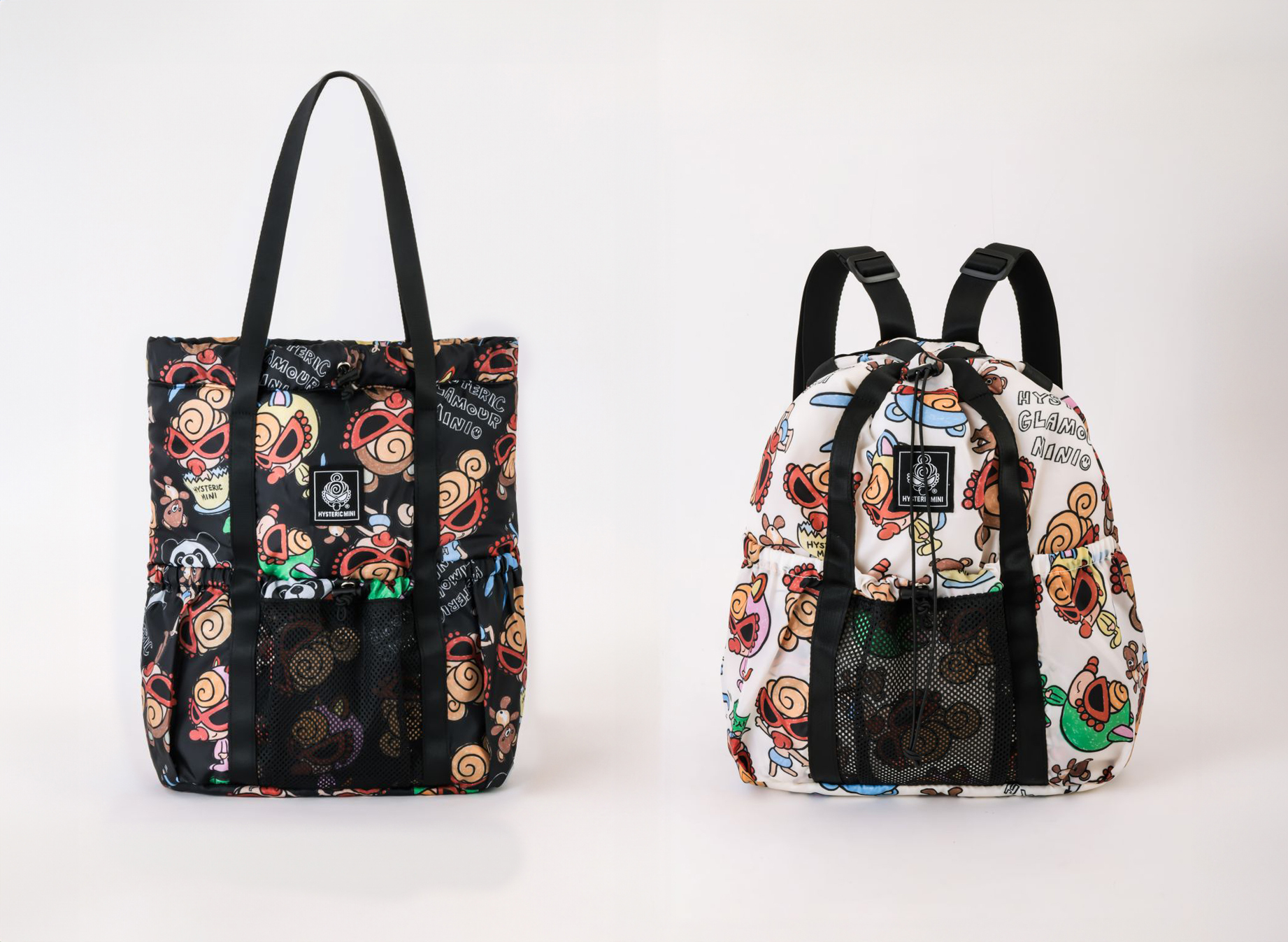 HYSTERICMINI ヒスミニ　トートバック　ローソン　黒　BLACK HYSTERIC MINI Square Bag Book BLACK MINI ver. : ブランド付録