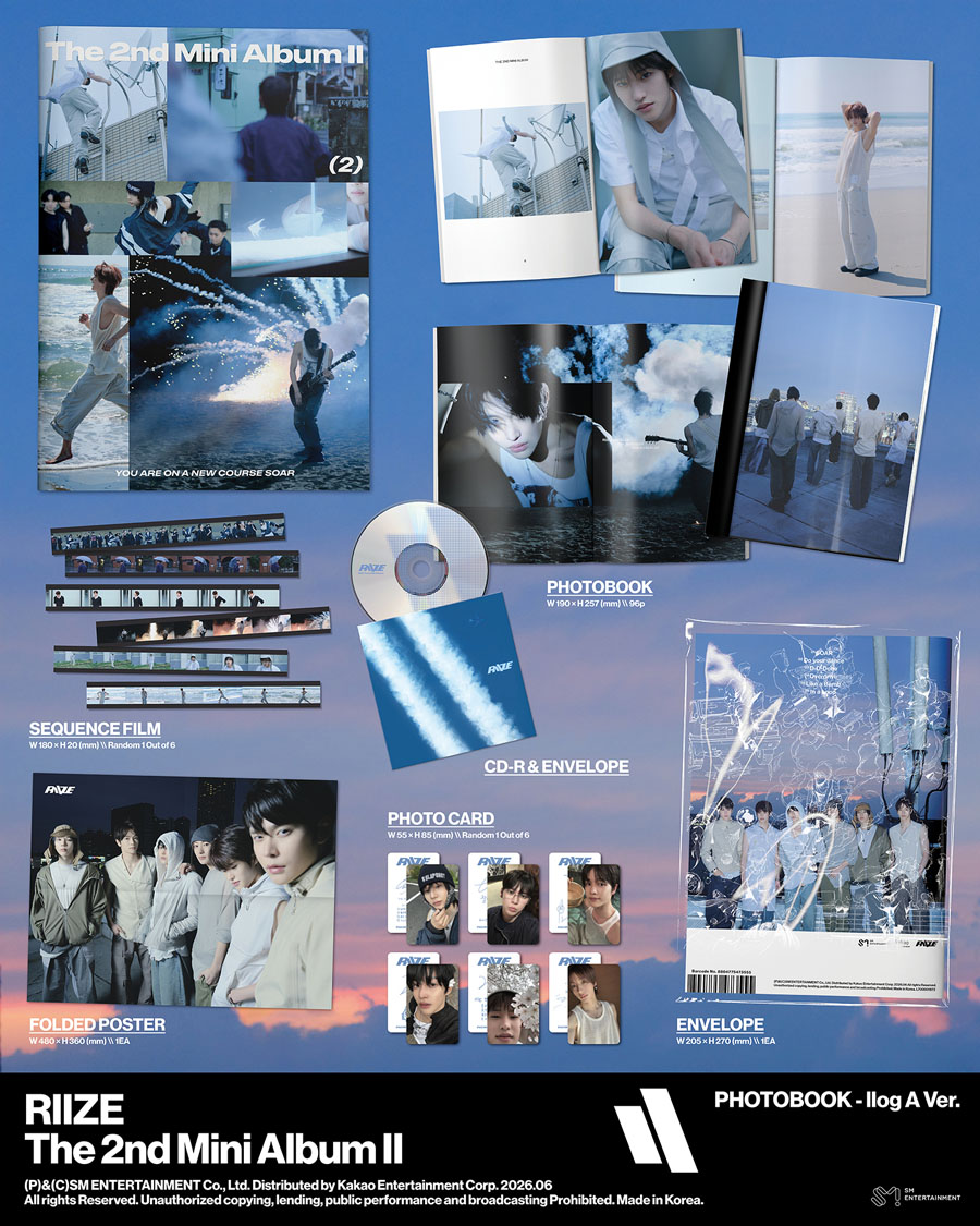 RIIZE The 2nd Mini Album『II』 日本限定特典付きで2026年7月8日(水
