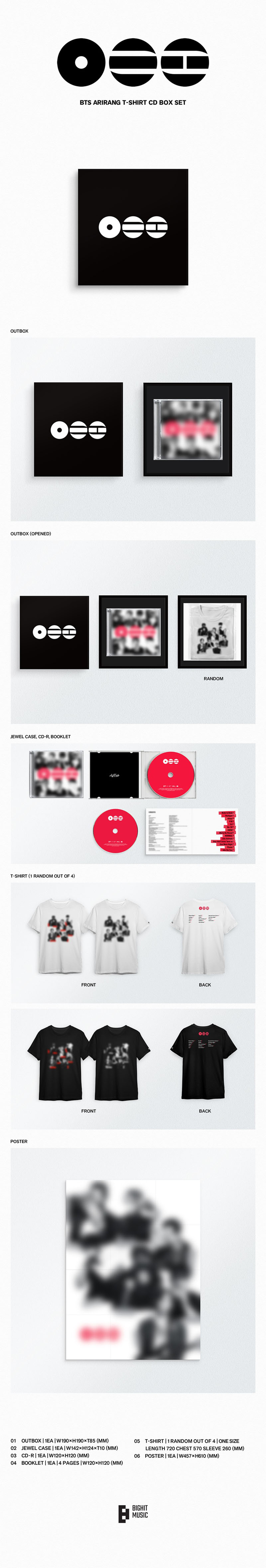 ARIRANG (T-shirt CD Box Set) : BTS | HMV&BOOKS online - BHE0826
