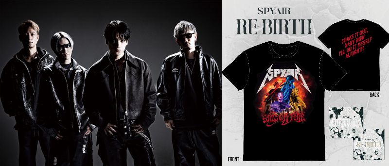 SPYAIR 3/18発売ニューアルバム『RE-BIRTH』Tシャツ付セット数量限定で