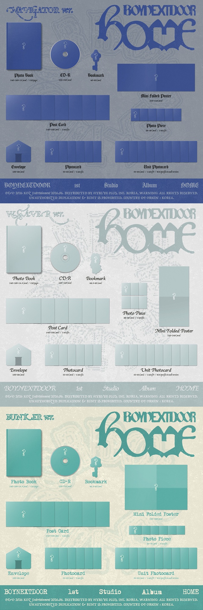 BOYNEXTDOOR 1st スタジオアルバム 『HOME』《@Loppi・HMV限定特典