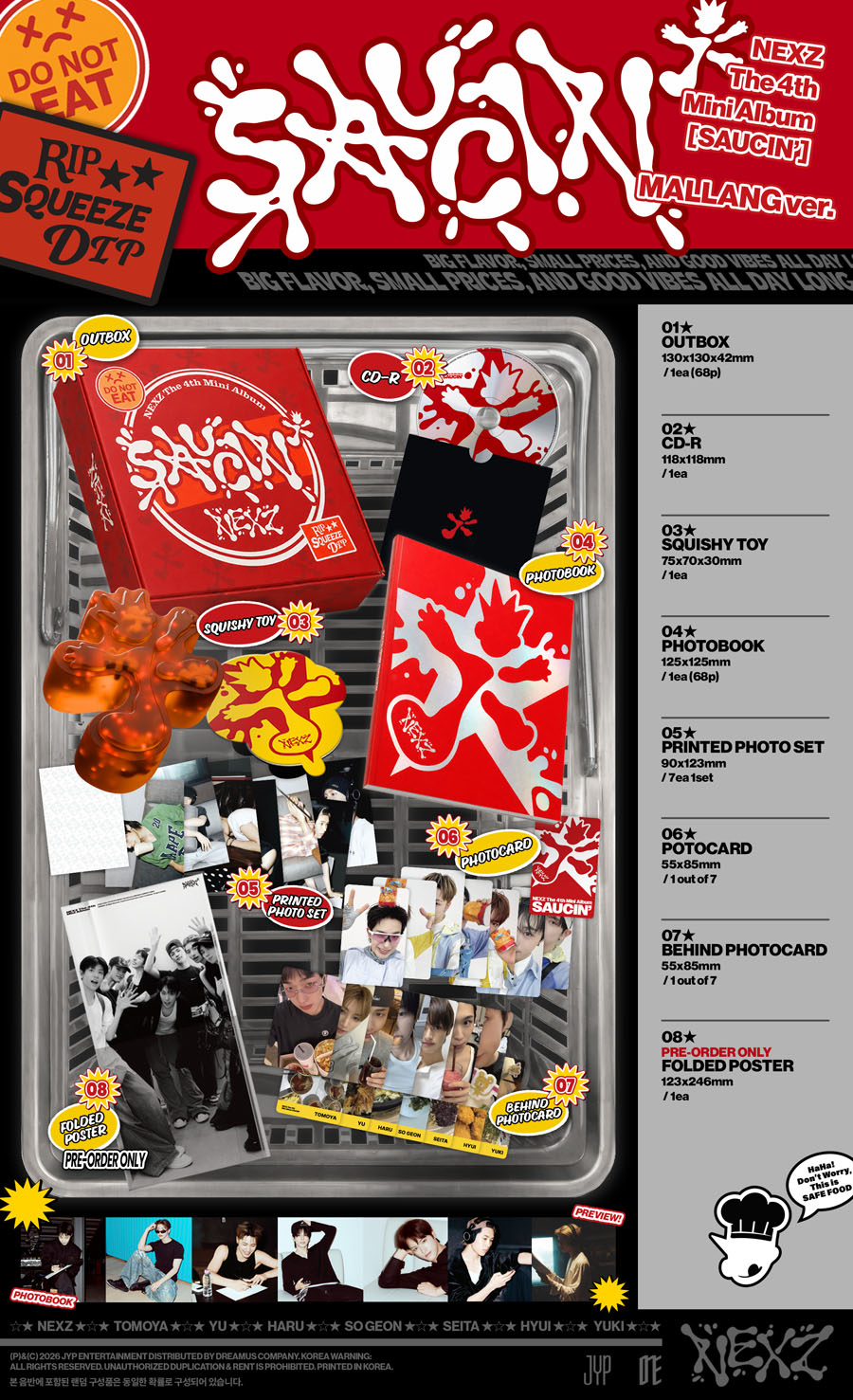 NEXZ The 4th Mini Album『SAUCIN'』日本オリジナル特典付きでご予約
