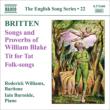 Songs & Proverbs of William Blake, etc : Roderick Williams(Br)Burnside(P)