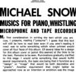 Music For Piano, Whistling, Microphone & Tape Recorder