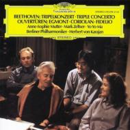 ベートーヴェン（1770-1827）/Triple Concerto： Karajan / Bpo Zeltser Mutter Yo-yo Ma +overtures