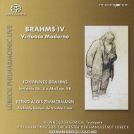 ブラームス：交響曲第4番、ツィンマーマン：誰も知らない私の悩み　ロマン・ブローリ＝ザッハー＆リューベック・フィル、ラインホルト・フリードリヒ