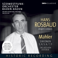 交響曲第1番『巨人』、第4番、第5番、第6番、第7番、第9番、大地の歌　ハンス・ロスバウト＆南西ドイツ放送交響楽団、ケルン放送交響楽団（1951〜1961）（8CD）