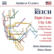 饤ҡƥ1936-/Eight Lines City Life Vermont Counterpoint Music For 2 Or More Pianos K. simon /
