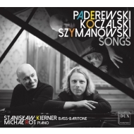 Bariton  Bass Collection/Songs-paderewski Koczalski Szymanowski Kierner(B-br) M. rot(P)