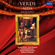 ヴェルディ（1813-1901）/Aida(Hlts)： Karajan / Vpo Tebaldi Bergonzi Simionato Macneil
