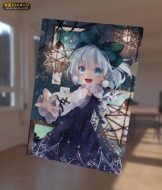 東方Project　チルノ　タペストリー 東方projectチルノ7−4特大タペストリー（キラキラtex仕様