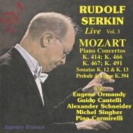 Piano Concerto, 12, 20, 21, 24, : Serkin(P)A.schneider / Cantelli / Ormandy / Singher / +sonatas: Carmirelli(Vn)