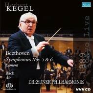 Beethoven Symphonies Nos, 5, 6, Egmont Overture, j.S.Bach Aria : Herbert Kegel / Dresden Philharmonic (1989 Tokyo)(Single Layer)