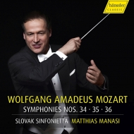 モーツァルト（1756-1791）/Sym 34 35 36 ： Manasi / Slovak Sinfonietta