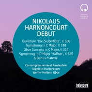 交響曲第35番『ハフナー』、第34番、『魔笛』序曲、他　ニコラウス・アーノンクール＆コンセルトヘボウ管弦楽団（1980年ステレオ）（＋2006年公開リハーサル）（3CD）