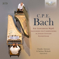 バッハ、C. P.E.（1714-1788）/(2 Harpsichords)concertos Wq 43 ： Astronio Molardi(Cemb)