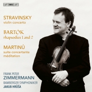 ストラヴィンスキー（1882-1971）/Violin Concerto： F. p.zimmermann(Vn) Hrusa / Bamberg So +bartok Martinu (Hyb)