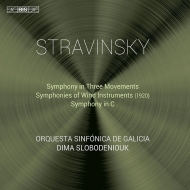 Symphony in Three Movements, Symphonies of Wind Instruments, Symphony in C : Dima Slobodeniouk / Galicia Symphony Orchestra (Hybrid)