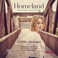 Homeland -Grieg Piano Concerto, Falla Noches en los Jardines de Espana : Judith Jauregui(P)Kaspar Zehnder / Castilla y Leon Symphony Orchestra (MQA)(Hybrid)