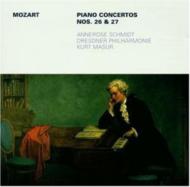 Piano Concerto.26, 27: Annerose Schmidt(P)Masur / Dresden.po