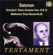Schubert / Beethoven/Piano Sonatas.13 14 / 32： Solomon(P)