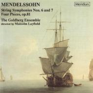 メンデルスゾーン（1809-1847）/String Symphony.6 7