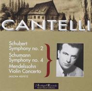 Schumann / Schubert / Mendelssohn/Sym.4 / 2 / Violin Concerto： Heifetz(Vn)cantelli / Nbc. so Nyp
