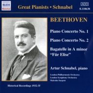 ١ȡ1770-1827/Piano Concerto 1 2  Schnabel(P) Sargent / Lpo