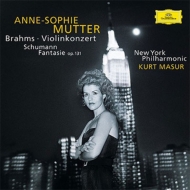 ブラームス（1833-1897）/Violin Concerto： Mutter(Vn) Masur / Nyp +schumann： Fantasie
