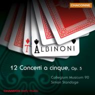アルビノーニ（1672-1751）/12 Concertos Op.5： Standage(Vn)collegium Musicum 90