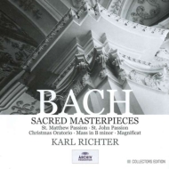 バッハ（1685-1750）/5 Sacred Vocal Works： K. richter / Munich Bach. o