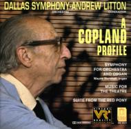 コープランド（1900-1990）/Symphony For Organ ＆ Orchestra： Litton / Dallas. so