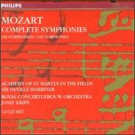 交響曲全集（55曲） マリナー、クリップス（12CD） : モーツァルト