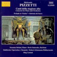 ピツェッティ（1880-1968）/Piano Concerto Fire Symphony Etc： Caetani / R. schumann. po