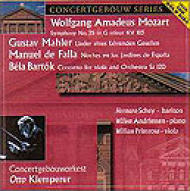 Sym.25 / Viola Concerto: Klemperer / Concertgeouw.o +falla, Mahler