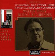 歌曲オムニバス/Walter Berry(Bs) Salzburg Recital Mahler Mendelssohn Wolf Pfitzner