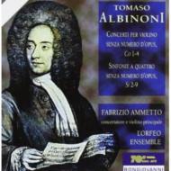 アルビノーニ（1672-1751）/Violin Concertos Ammetto(Vn)