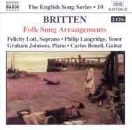 ブリテン、ベンジャミン（1913-1976）/Folk Song Arrangements Vol.1： F. lott(S) Langridge(T) G. johnson(P