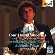 モーツァルト（1756-1791）/Horn Concerto.1-4 Etc： Tylsar(Hr) Kosler / Czech Philharmonic Co (Hyb)