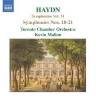 ハイドン（1732-1809）/Sym.18 19 20 21： Mallon / Torontoco