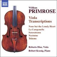 Viola Classical/Viola Transcriptions By Primrose R. diaz(Va) R. koenig(P)