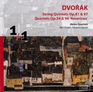 String Quartet.9, 12, Quintet.3, Piano Quintet: Melos Q Causse(Va)Engel(P