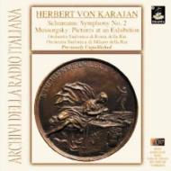 シューマン、ロベルト（1810-1856）/Sym.2： Karajan / Rome Rai So +mussorgsky： Pictures At An Exhibition(Milan)
