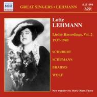 Lotte Lehmann Lieder Recordings Vol.2-1937-1940