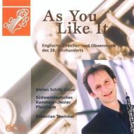 Oboe Classical/As You Like It-english String  Oboe Music Schilli(Ob) Tewinkel(Cond)