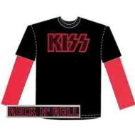 Kiss / Outline Logo Faux : Long Sleeve: M