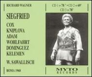 Siegfried: Sawallisch / Rome Raiso Cox Knipolva T.adam Ridderbusch