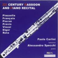 Bassoon Classical/20th Century Bassoon  Piano Recital Carlini(Fg) Specchi(P)