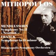 フランク、セザール（1822-1890）/Symphony： Mitropoulos / Minneapolis So +mendelssohn： Sym.3