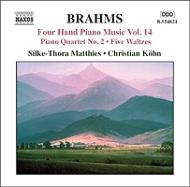 ֥顼ॹ1833-1897/(Piano Duo)piano Quartet.2 Etc Matthies / Kohn(4 Hands Works 14)